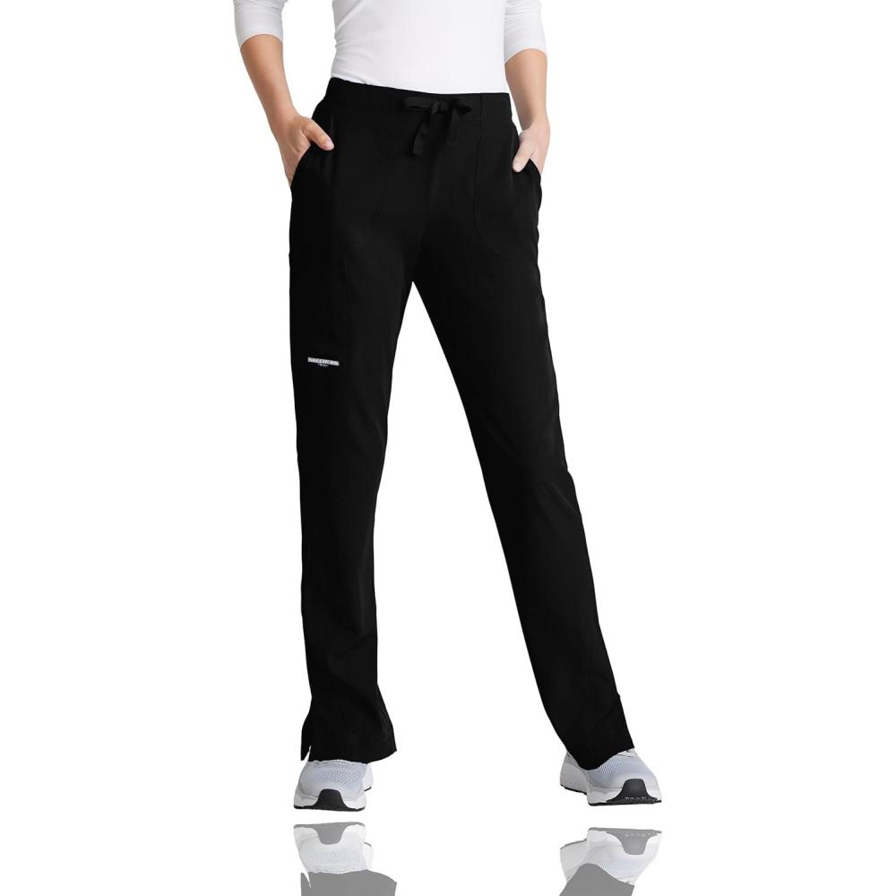 imageBARCO Skechers Vitality Charge Scrub Pant for Women  MidRise Medical Pant 4Way Stretch Womens Scrub PantBlack