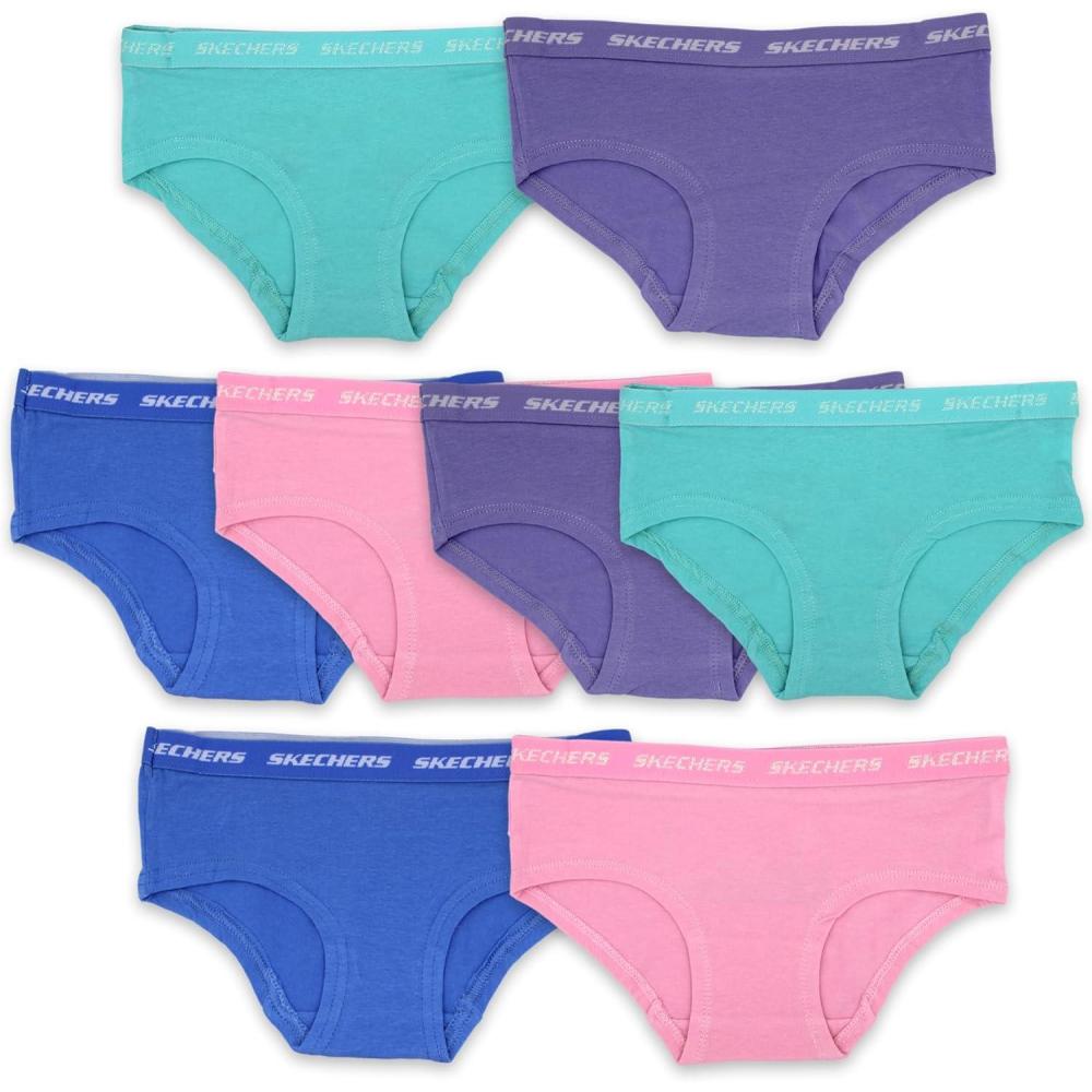 imageSkechers Girls Amazon Exclusive Combed Cotton Blend Panties with Unique Prints and Pack Sizes 23t 4 6 8 and 108pack Color Core
