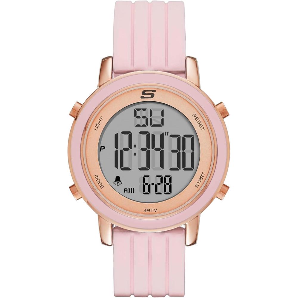 imageSkechers Magnolia Digital Silicone Watch for WomenRose Gold  Pink