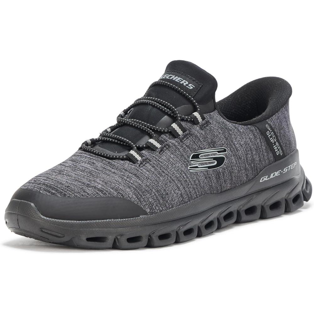 imageSkechers Mens GlideStep Zefyr Hands Free Slipin SneakerCharcoalBlack
