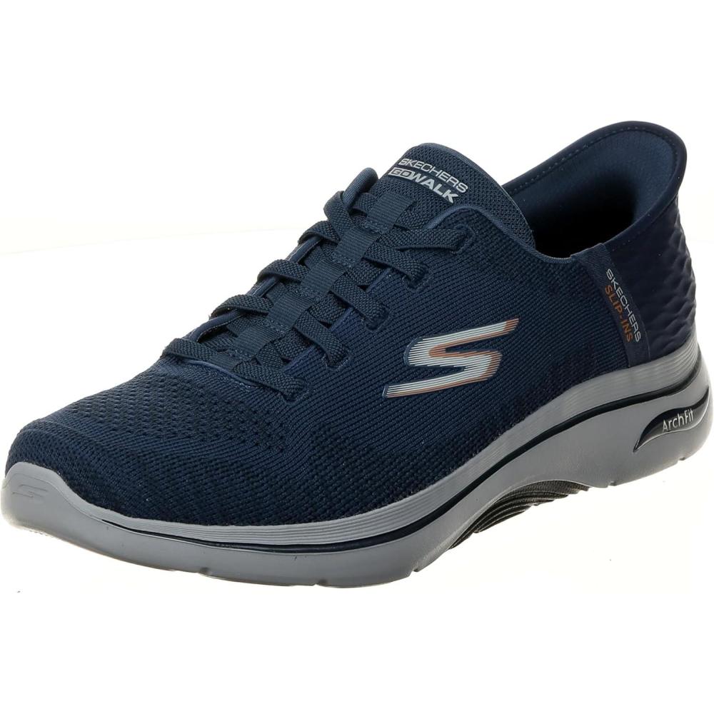 imageSkechers Mens Go Walk Arch Fit 20Grand SneakerNavyOrange