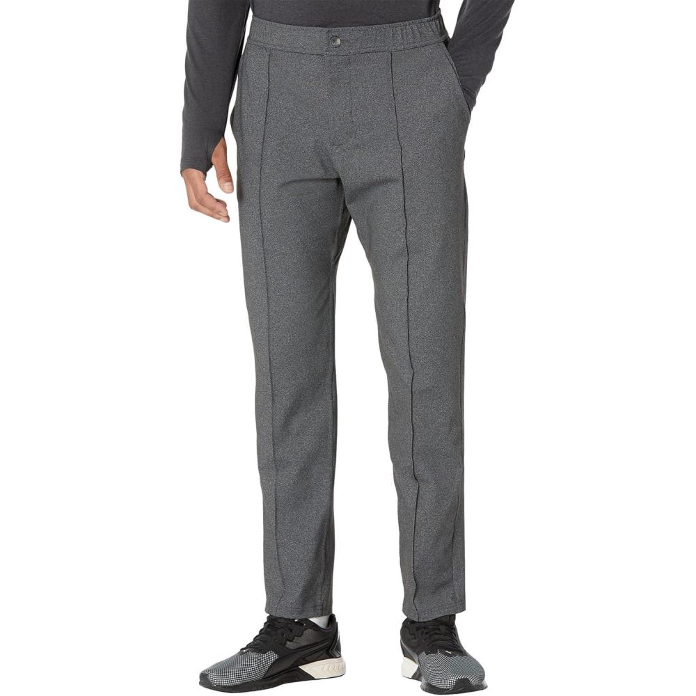 imageSkechers Mens Go Walk Slip Ins Stretchable Straight Leg Pintuck Zip Fly PantsHeather Charcoal