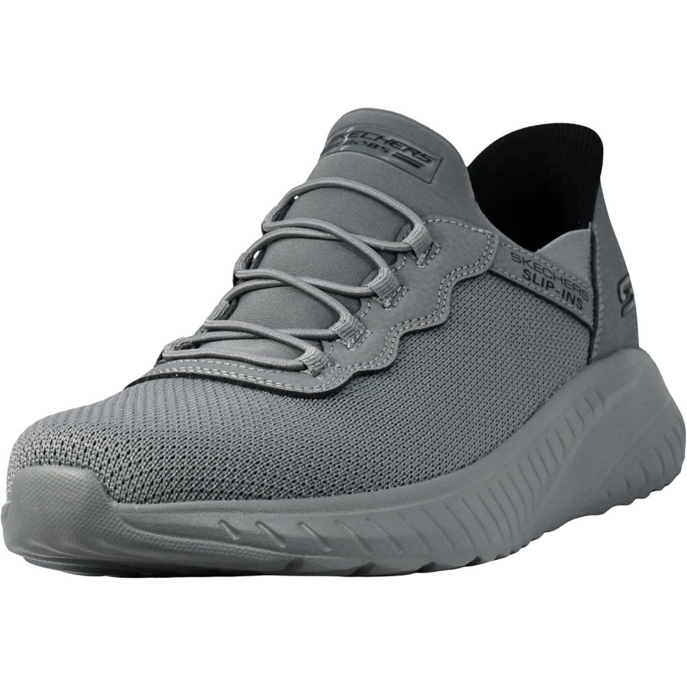 imageSkechers Mens Hands Free Slipins Bobs Squad ChaosDaily Hype SneakerDark Grey