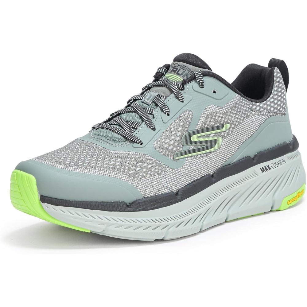 imageSkechers Mens Max Cushioning Premier Vantage 20 SneakerGrayLime