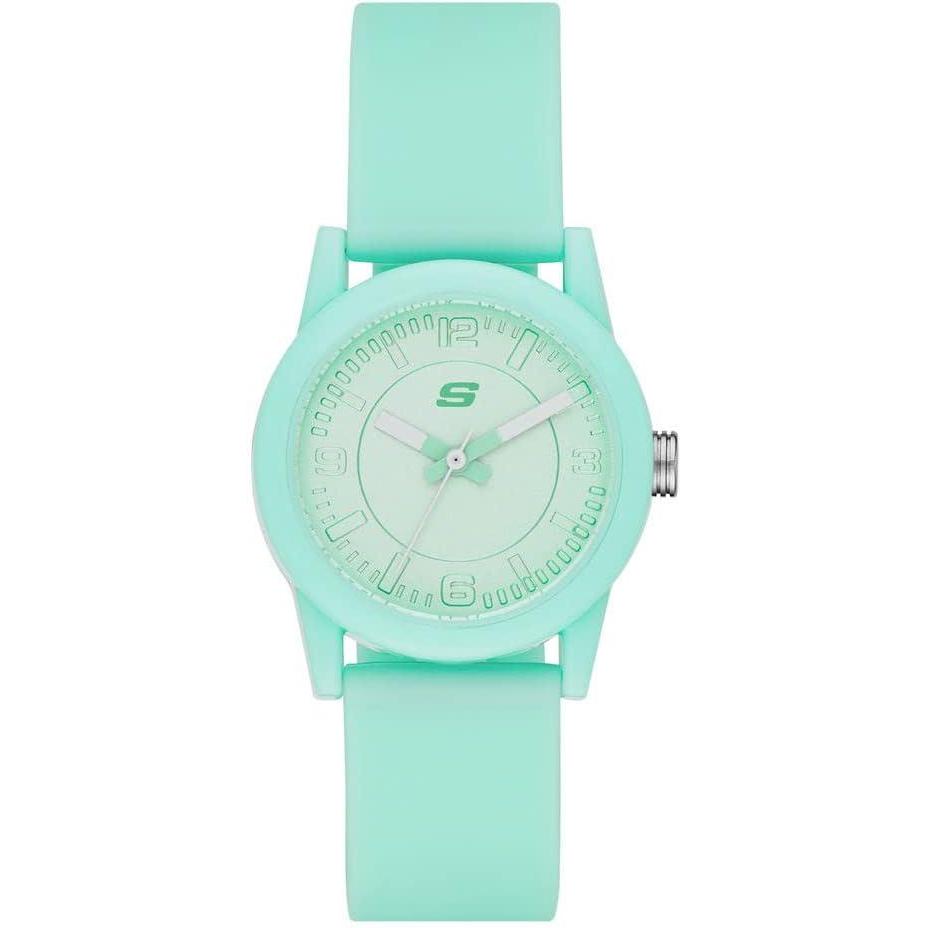 imageSkechers Rosencrans Mini Metal or Silicone Analog Watch for WomenMint Green