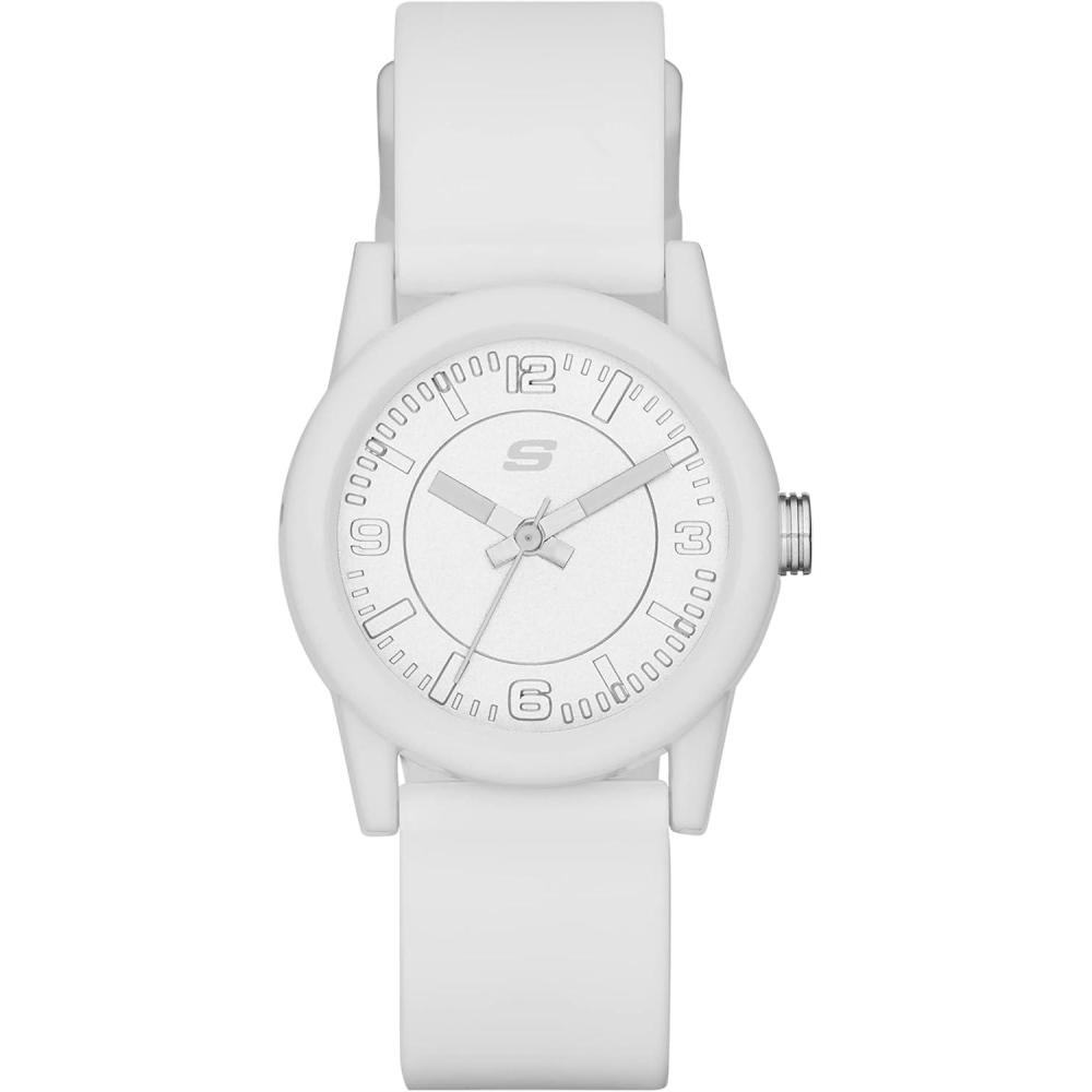 imageSkechers Rosencrans Mini Metal or Silicone Analog Watch for WomenWhite