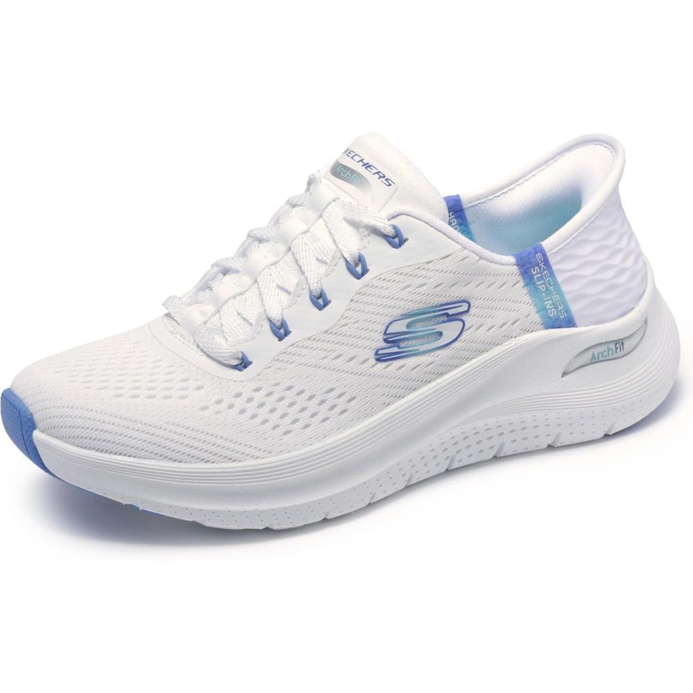imageSkechers Womens Arch Fit 20 Easy Chic Hands Free Slipins SneakerWblwhiteBlue