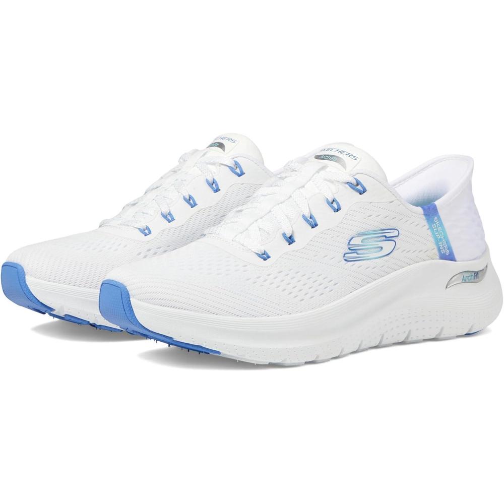 imageSkechers Womens Arch Fit 20 Easy Chic Hands Free Slipins SneakerWhite Blue