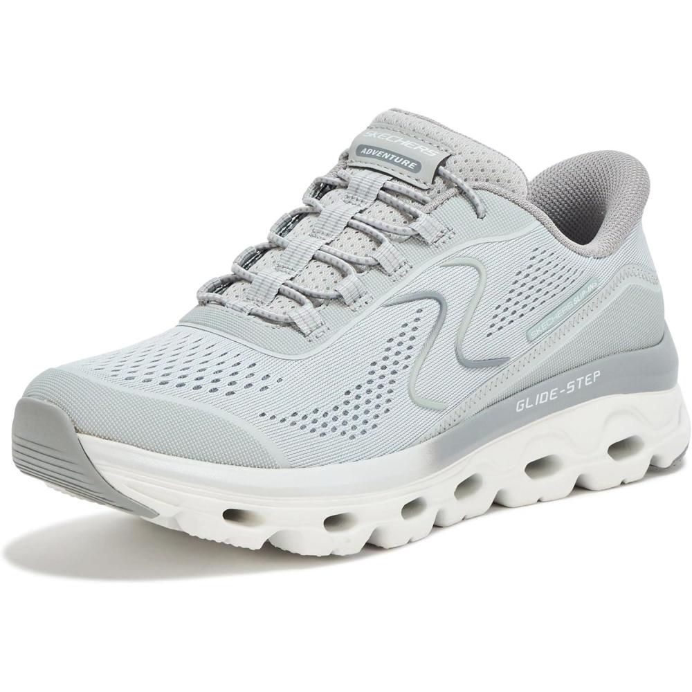 imageSkechers Womens Glide Step Sole Hands Free Slipins SneakerLight Gray