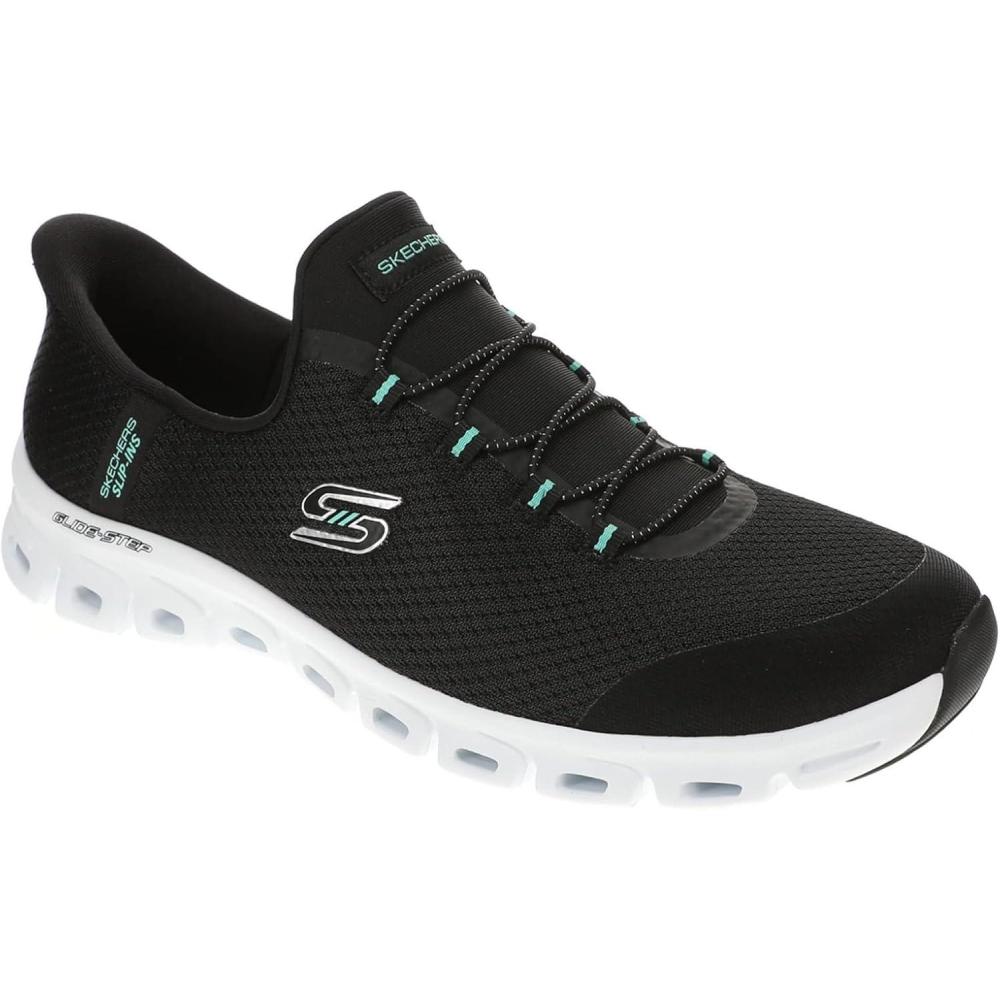 imageSkechers Womens GlideStepPursuit Hands Free Slipins SneakerBktqblackTurquoise