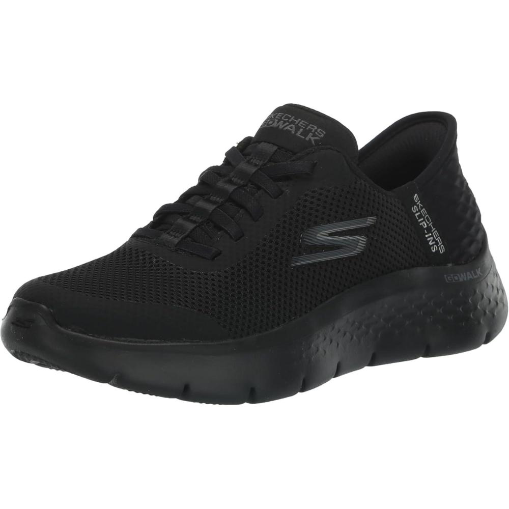 imageSkechers Womens Go Walk Flex Hands Free SlipInsGrand Entry SneakerBlack