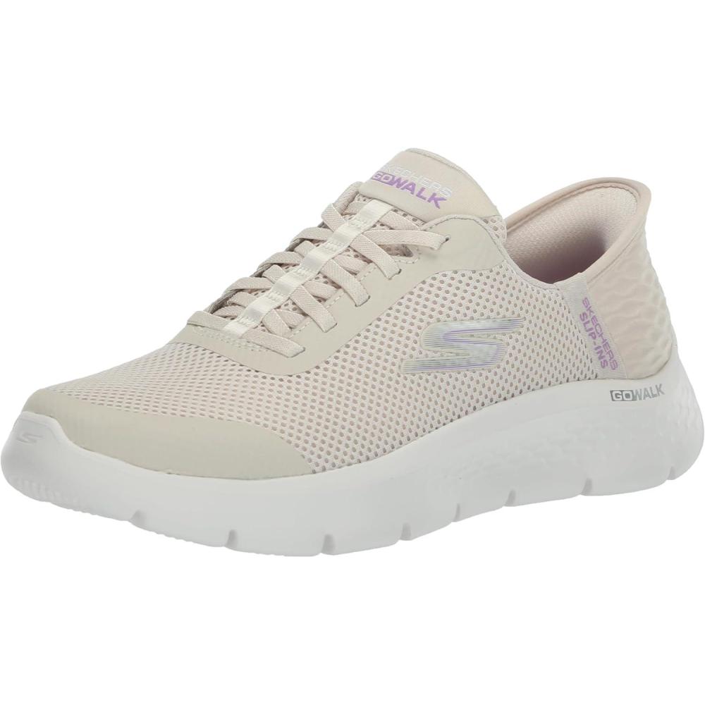 imageSkechers Womens Go Walk Flex Hands Free SlipInsGrand Entry SneakerOffwhite