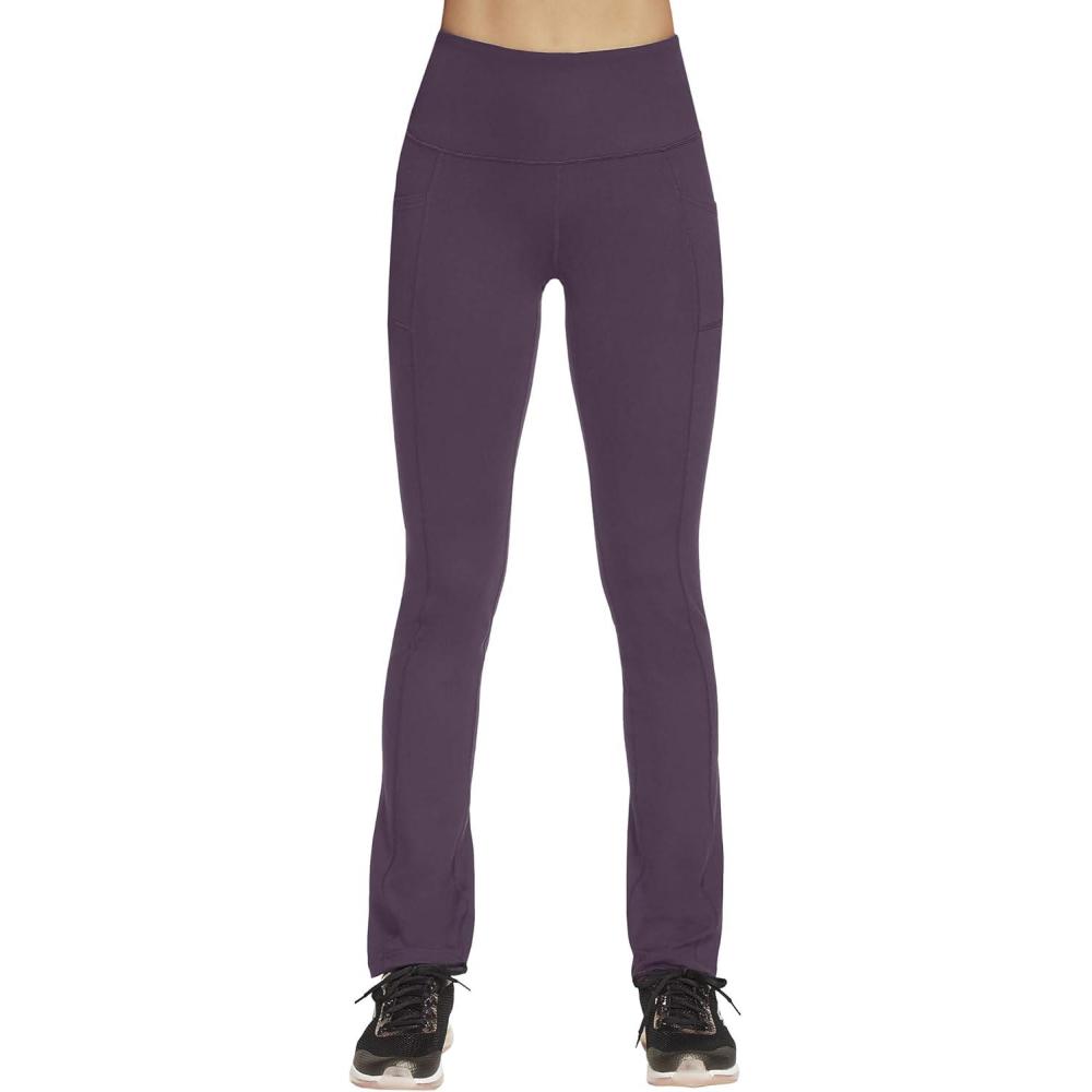 imageSkechers Womens Go Walk High Waisted Pant Joy  4Way Stretch MoistureWicking Layered WaistbandDark Purple