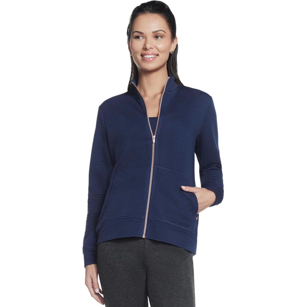 imageSkechers Womens Go Walk Hoodless Hoodie JacketNavy