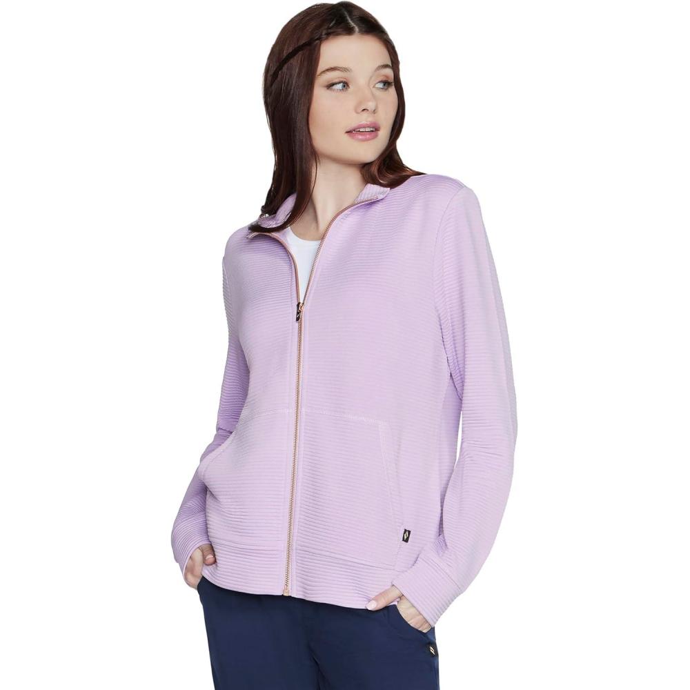 imageSkechers Womens Go Walk Hoodless Hoodie JacketOrchid Bloom