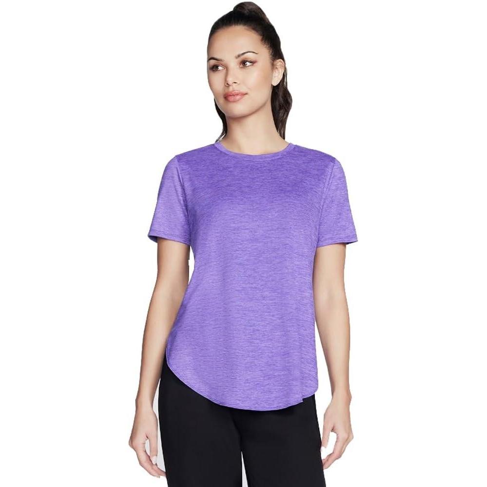 imageSkechers Womens Go Walk Moisture Wicking Go Dri Tunic TeeAfterpartyPaisley Purple