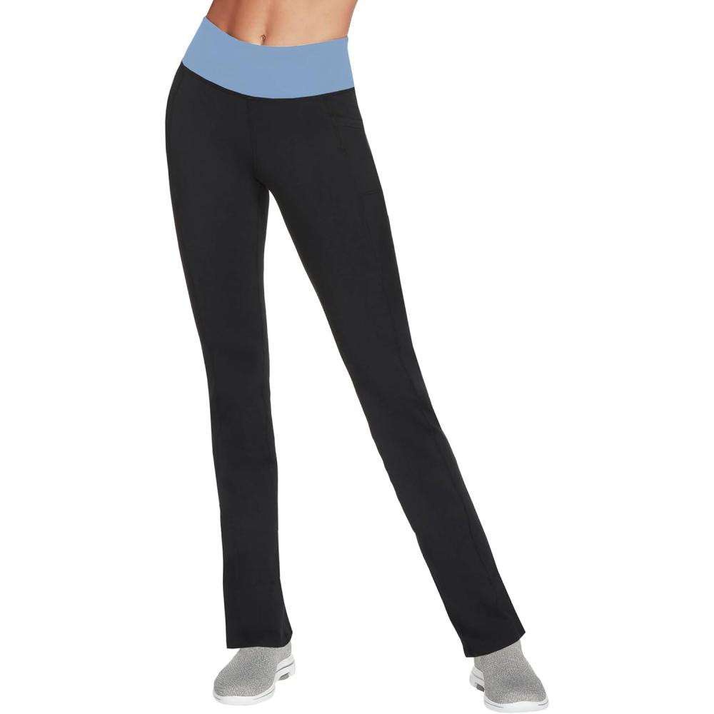 imageSkechers Womens Go Walk PantSerenity BlueBold Black
