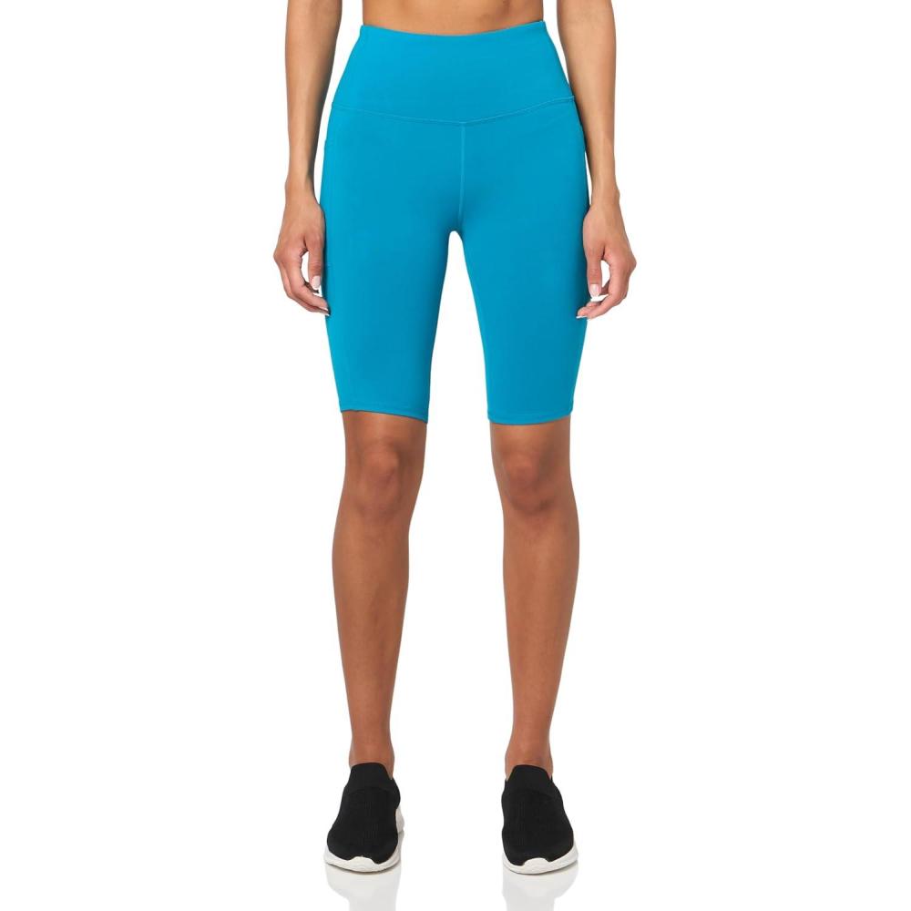 imageSkechers Womens Go Walk Slip Ins High Waisted 10quot Active Bike ShortOcean Teal