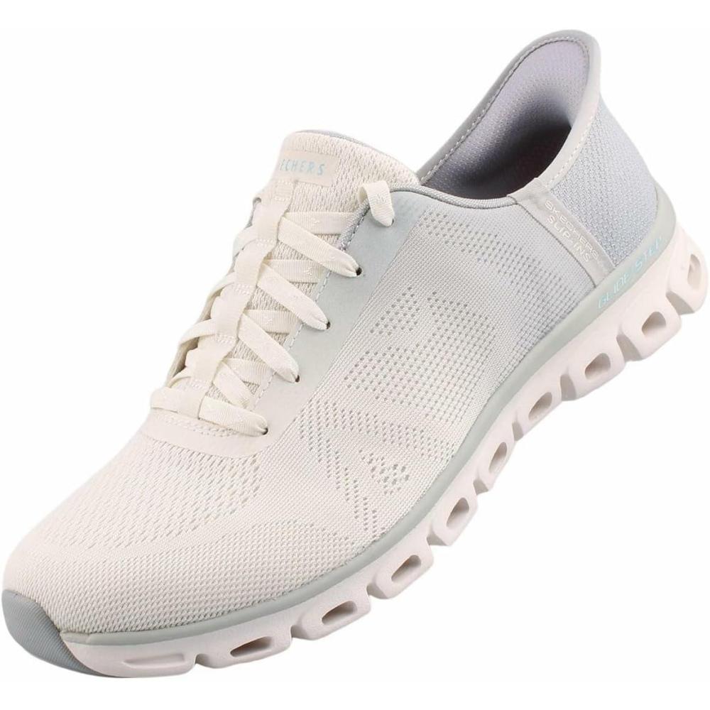 imageSkechers Womens Hands Free Slipins GlideStep SneakerGray Off White Mesh