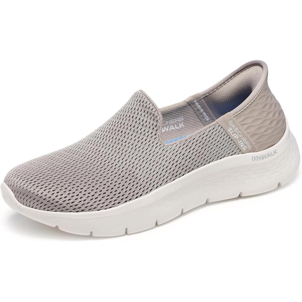 imageSkechers Womens Hands Free Slipins Go Walk FlexRelish SneakerTaupeBlue