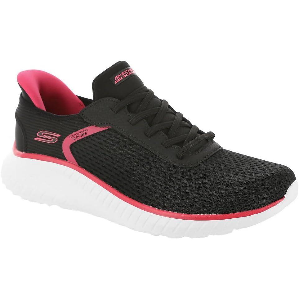imageSkechers Womens Hands Free Slipins Squad ChaosStroke of Luck SneakerBlack