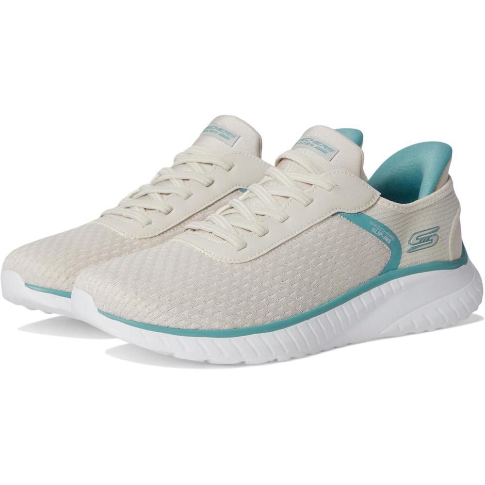 imageSkechers Womens Hands Free Slipins Squad ChaosStroke of Luck SneakerNatural