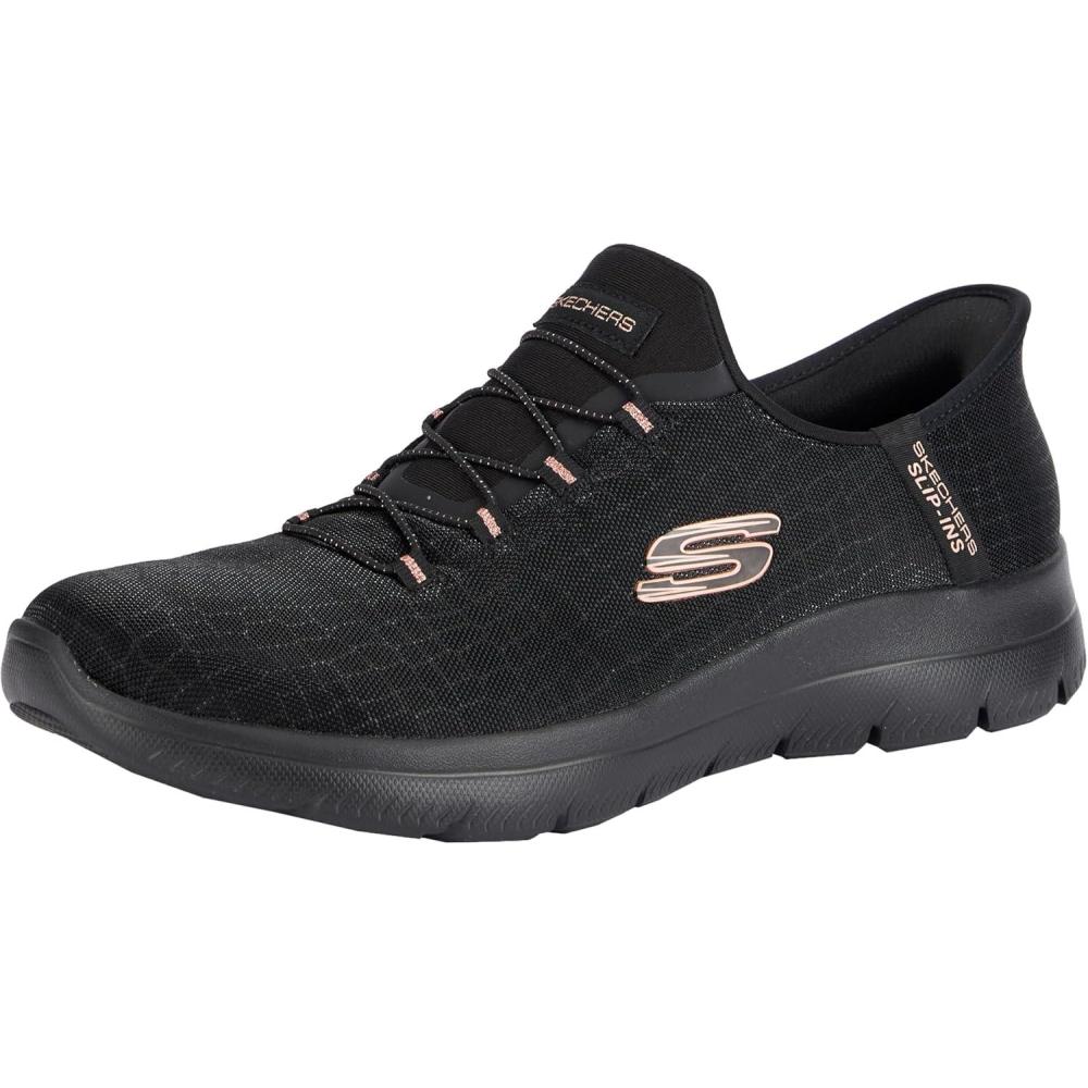 imageSkechers Womens Hands Free Slipins SummitsClassy Night SneakerBlackgold