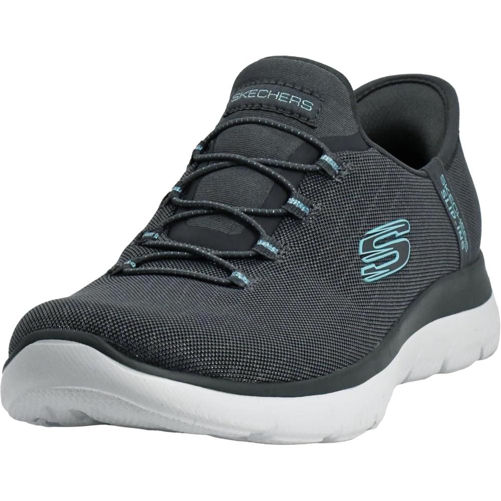 imageSkechers Womens Hands Free Slipins SummitsClassy Night SneakerGreyLight Blue