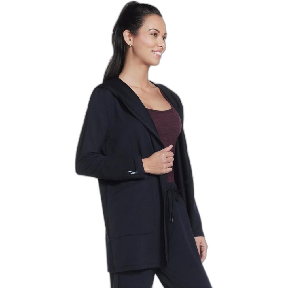 imageSkechers Womens Skechluxe Restful Hoodigan Hooded CardiganBlack