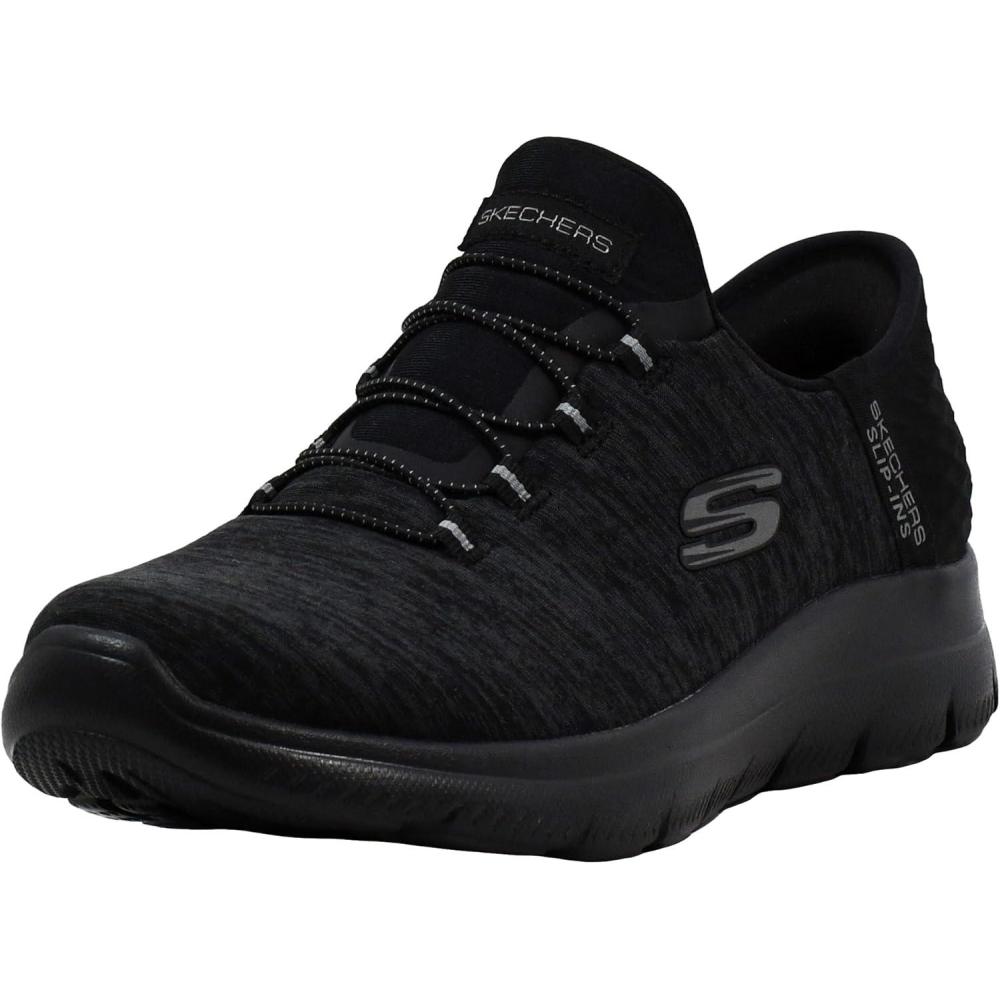 imageSkechers Womens Summits Dazzling Haze Hands Free Slip In SeakersBlackBlack