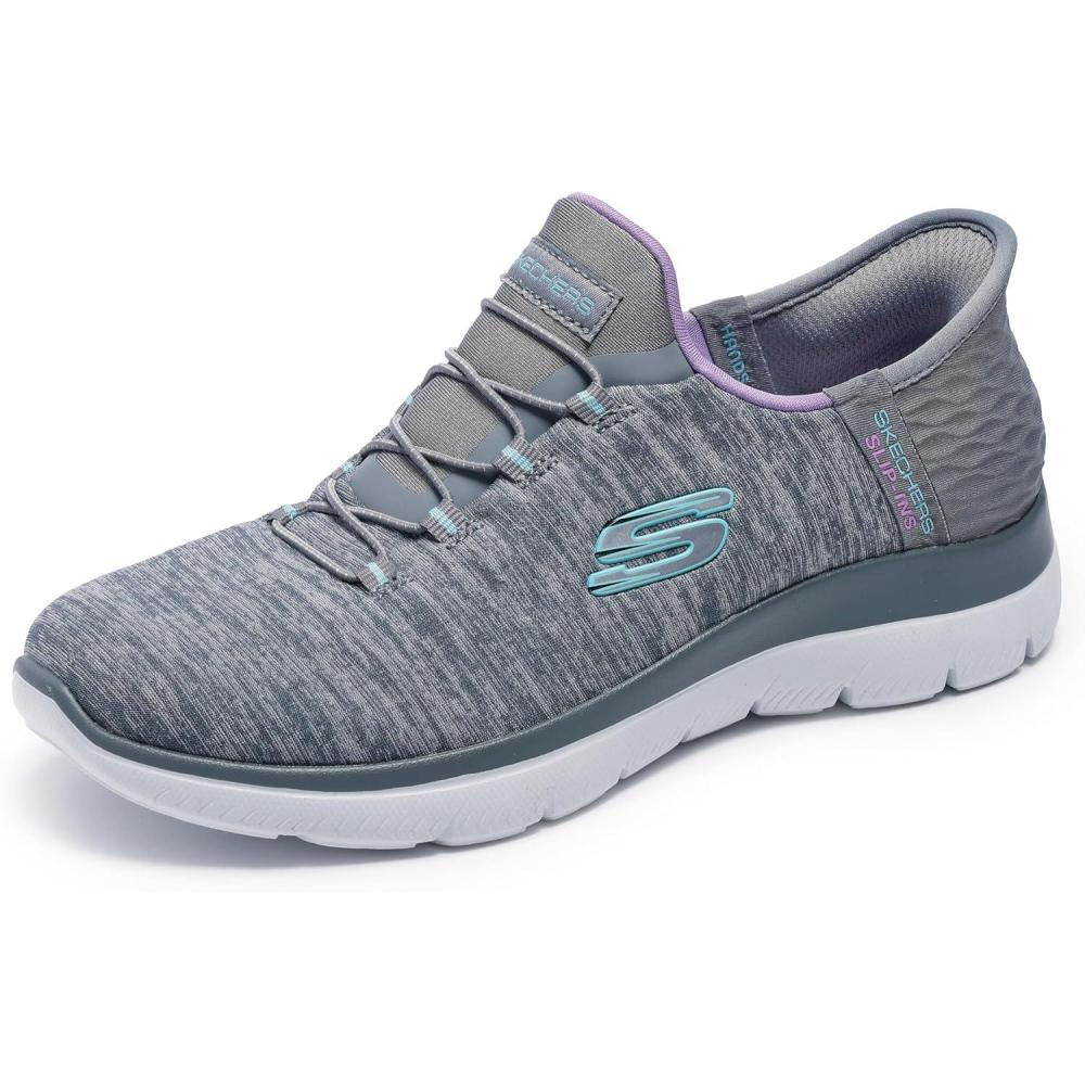 imageSkechers Womens Summits Dazzling Haze Hands Free Slip In SeakersGrey Mint