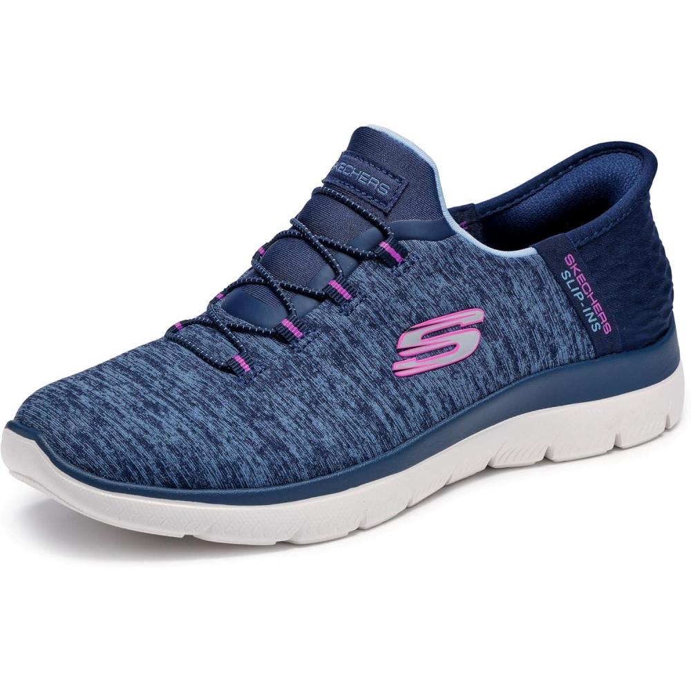 imageSkechers Womens Summits Dazzling Haze Hands Free Slip In SeakersNavy Purple