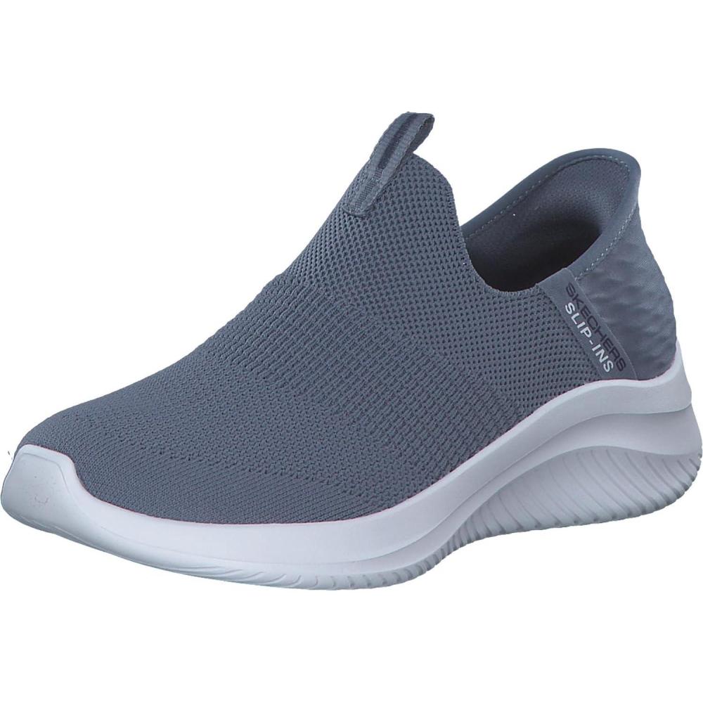 imageSkechers Womens Ultra Flex 30Cozy Streak Sneaker 0Slate Textile Navy Trim