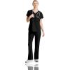 BARCO Skechers Vitality Aura Scrub Top for Women – Curved V-Neck Medical Top, 3 Pockets, 4-Way Stretch Women’s Scrub Top(Black)