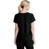 BARCO Skechers Vitality Aura Scrub Top for Women – Curved V-Neck Medical Top, 3 Pockets, 4-Way Stretch Women’s Scrub Top(Black)