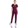BARCO Skechers Vitality Charge Scrub Pant for Women – Mid-Rise Medical Pant, 4-Way Stretch Women’s Scrub Pant(Wine)