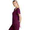 BARCO Skechers Vitality Charge Scrub Top for Women – V-Neck Medical Top, 4-Way Stretch Women’s Scrub Top(Wine)