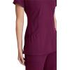 BARCO Skechers Vitality Charge Scrub Top for Women – V-Neck Medical Top, 4-Way Stretch Women’s Scrub Top(Wine)