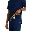 BARCO Skechers Vitality Crew Scrub Top for Men – Crossover V-Neck Medical Top, 4-Way Stretch Men’s Scrub Top(Navy)