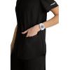 BARCO Skechers Vitality Electra Scrub Top for Women – V-Neck Medical Top, 4-Way Stretch Women’s Scrub Top(Black)