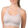 Skechers 3 Pack Womens Sports Bra, Sostén Deportivo, Racerback Keyhole, Athletic Yoga Multipack(Black/Black/Ash)