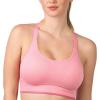 Skechers 3 Pack Womens Sports Bra, Sostén Deportivo, Racerback Keyhole, Athletic Yoga Multipack(Black/Flamingo/Gulf)
