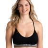 Skechers 3 Pack Womens Sports Bra, Sujetador Deportivo, Seamless Bralette, Yoga Athletic Workout(Black Beauty/Sleet/Bright White)
