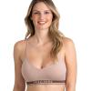 Skechers 3 Pack Womens Sports Bra, Sujetador Deportivo, Seamless Bralette, Yoga Athletic Workout(Brown/Nude/Blush)