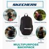 Skechers 365 Athletic Travel Backpack for Women & Men – College Backpack, Multipurpose Back Pack (Black & White)(Black & White)