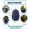 Skechers 365 Athletic Travel Backpack for Women & Men – College Backpack, Multipurpose Back Pack (Black & White)(Navy)