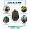 Skechers 365 Athletic Travel Backpack for Women & Men – College Backpack, Multipurpose Back Pack (Black & White)(Olive)