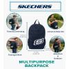 Skechers 365 Central Travel Backpack for Women & Men, College Backpack, Laptop Bag, Multipurpose Back Pack & Book Bag (Grey)(Navy & White)