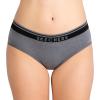 Skechers 4 Pack Womens Undwear, Solid Seamless Panty with Logo, Ropa Interior Sin Costuras, Moisture Wicking(Black/Grey/Light/White)