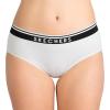 Skechers 4 Pack Womens Undwear, Solid Seamless Panty with Logo, Ropa Interior Sin Costuras, Moisture Wicking(Black/Grey/Light/White)